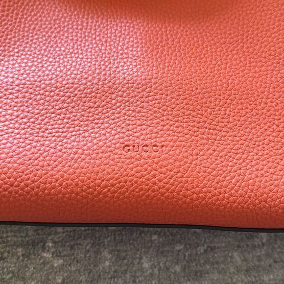 Gucci Bamboo Leather Top Handle Daily Bag Orange leather - Picture 15 of 16